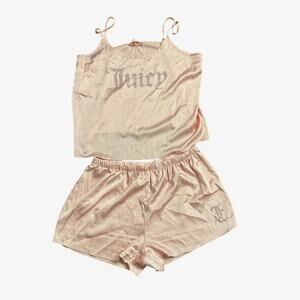 Juicy Couture Pink Satin Sleepwear Set – Size XL
